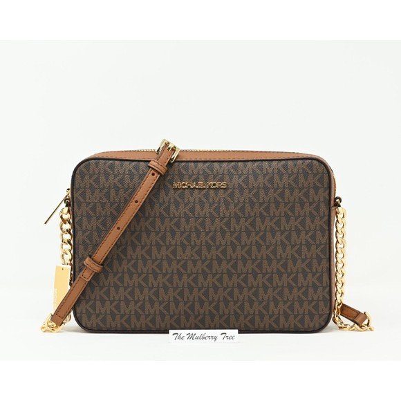 MICHAEL KORS Large East West Crossbody in Signature Canvas NWT $378 - Picture 1 of 7